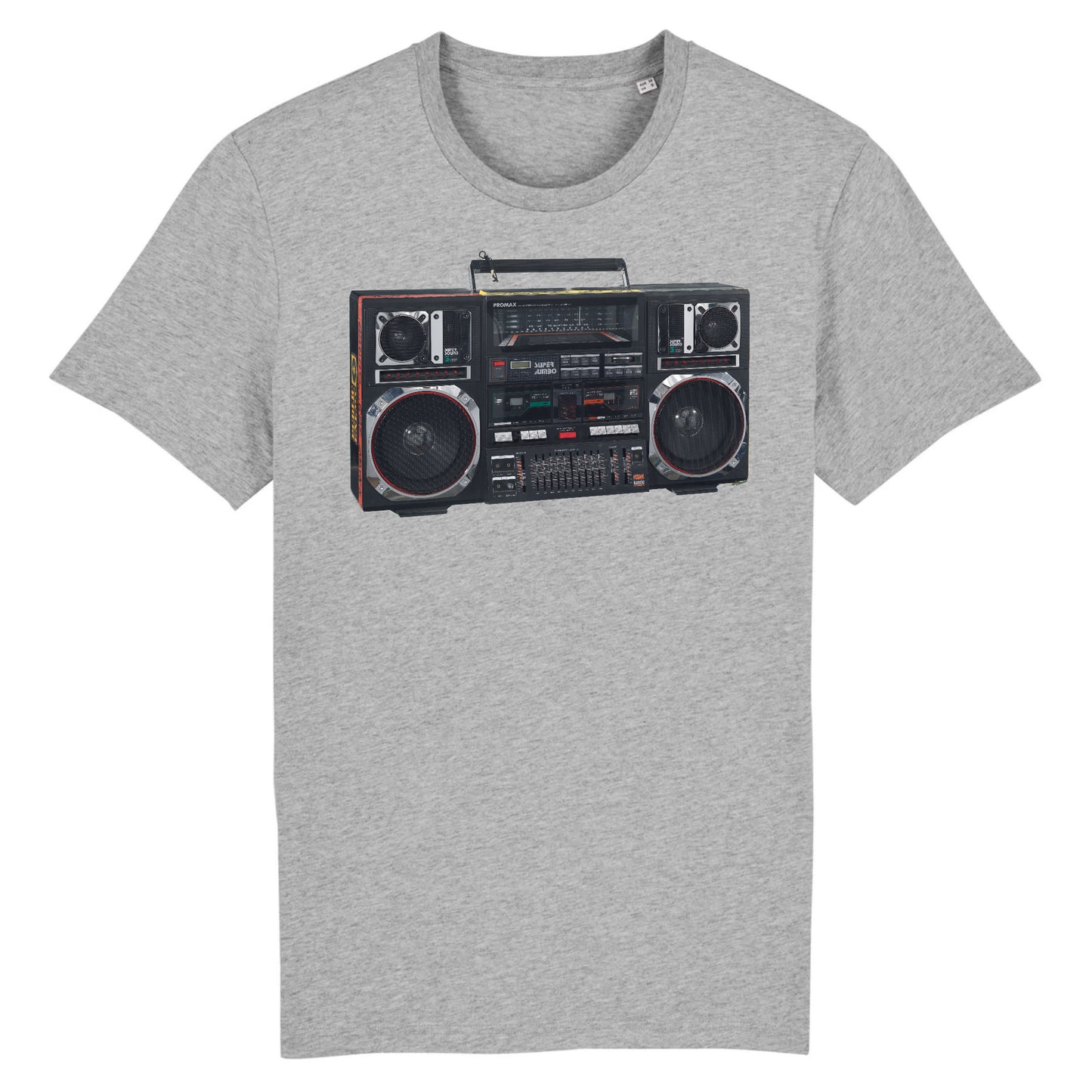 Un Promax Super Jumbo Boombox utilisé par Radio Raheem dans Do the Right Thing de Spike Lee, 1989 - T-shirt en coton biologique