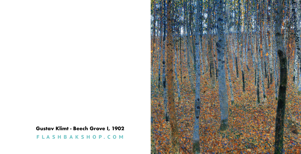 Beech Grove by Gustav Klimt, 1902 - Square Greeting Card