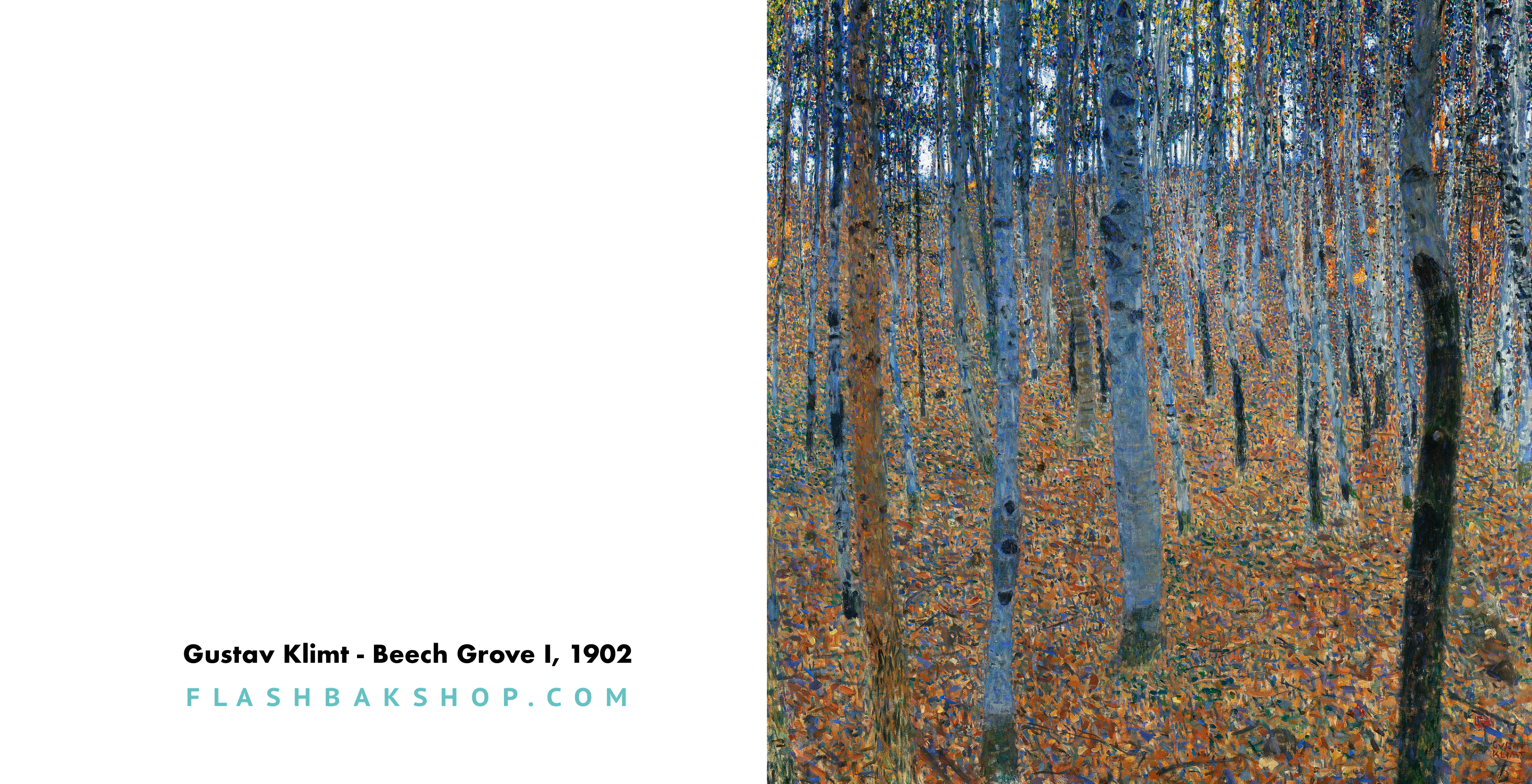 Beech Grove by Gustav Klimt, 1902 - Square Greeting Card