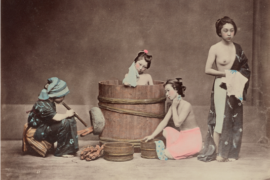 Home Bathing Attributed to Yamamoto, c.1885 - Postcard