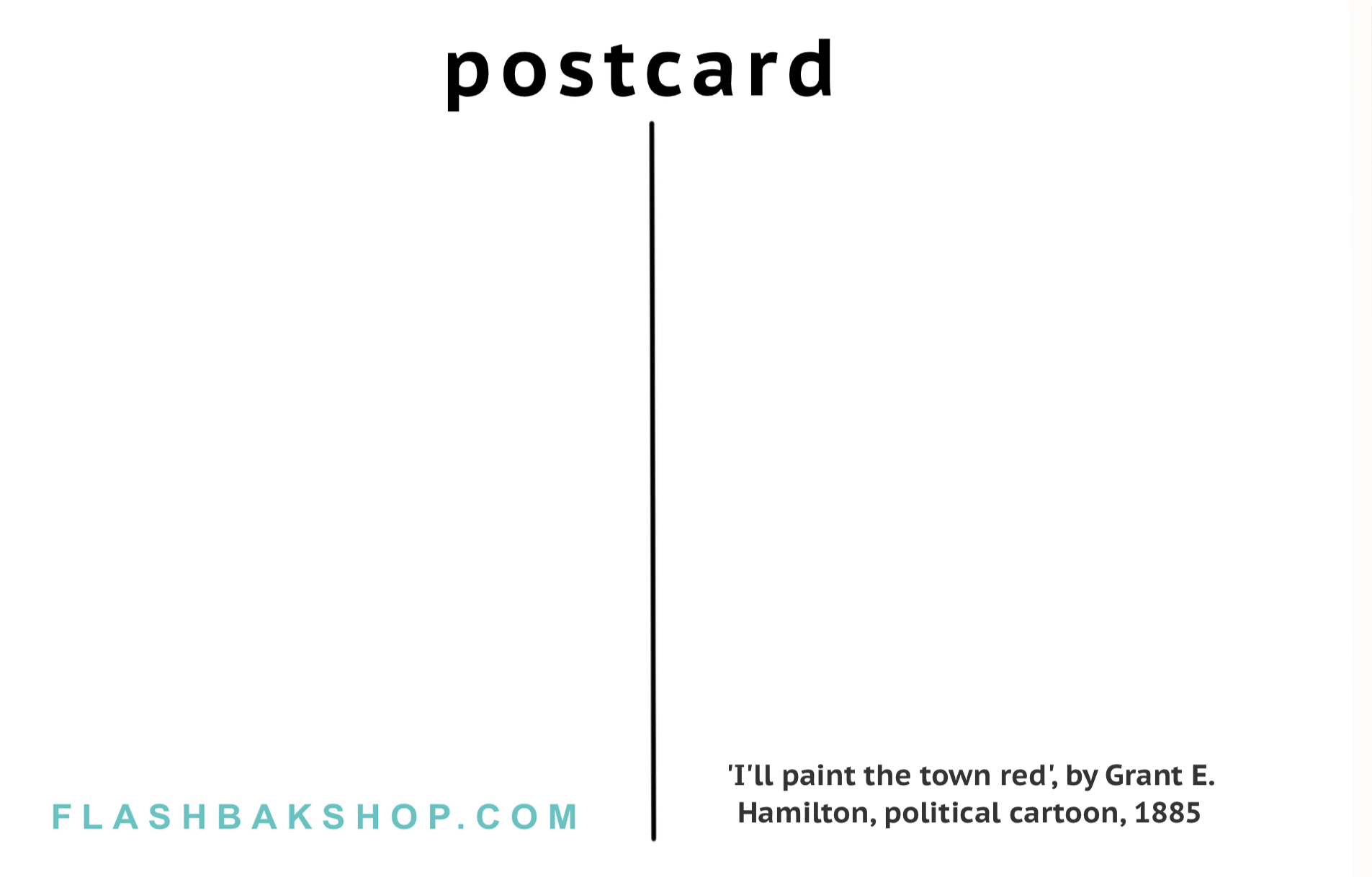 Pintaré la ciudad de rojo por Grant E. Hamilton, 1885 - Postal