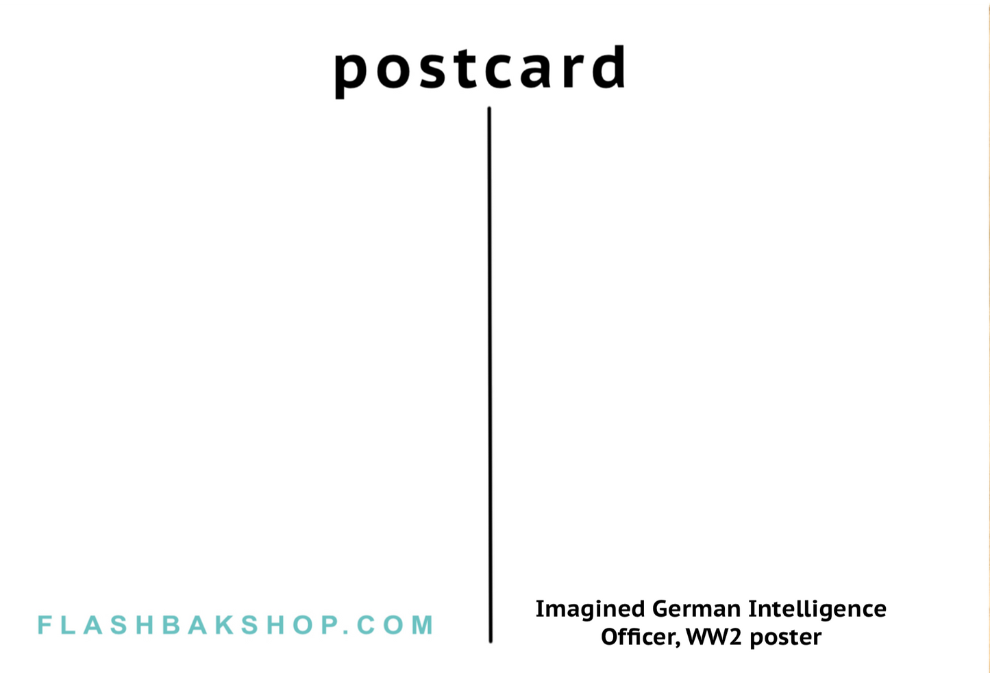 Officier du renseignement allemand imaginé WW2 - Carte postale