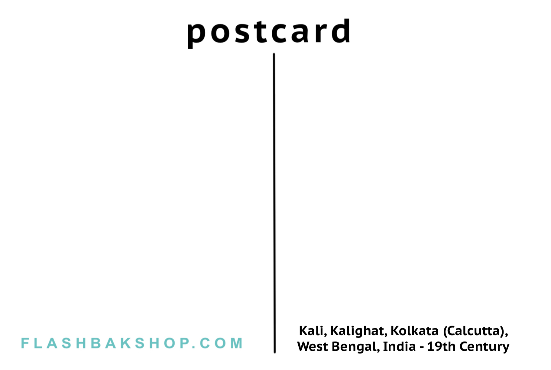 Kali, Kalighat, Kolkata (Calcuta, Bengala Occidental, India, siglo XIX - Postal