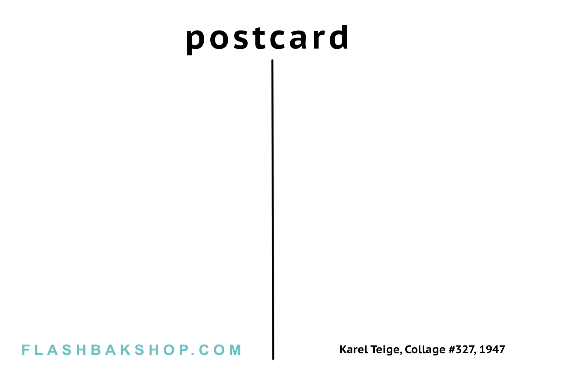 Collage 327 par Karel Teige, 1947 - Fine Art Carte postale