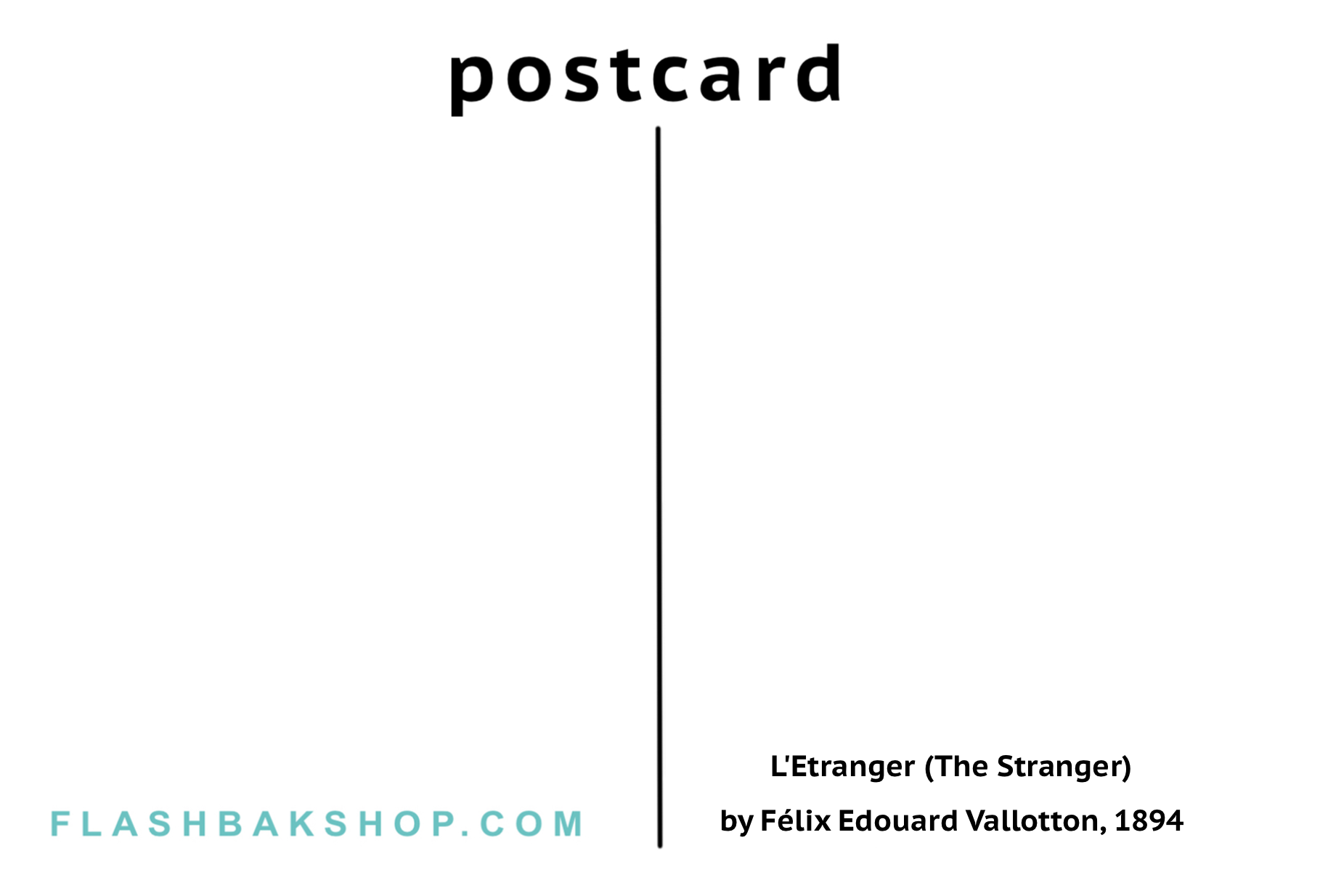 L'Etranger (El extraño) de Félix Edouad Vallotton, 1894 - Postal