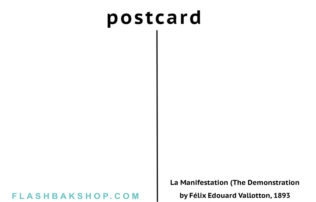 La Manifestation (The Demonstration by Félix Edouard Vallotton, 1893 - Postcard