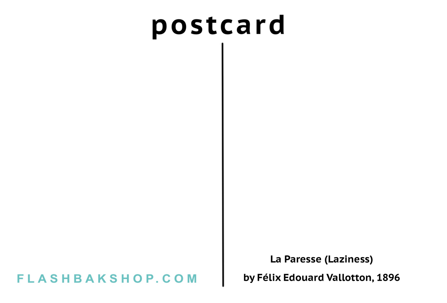 La Paresse (Laziness) by Félix Edouard Vallotton, 1896 - Postcard