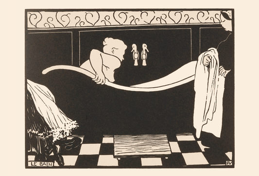 Le Bain (The Bath) by Félix Edouard Vallotton, 1894 - Postcard