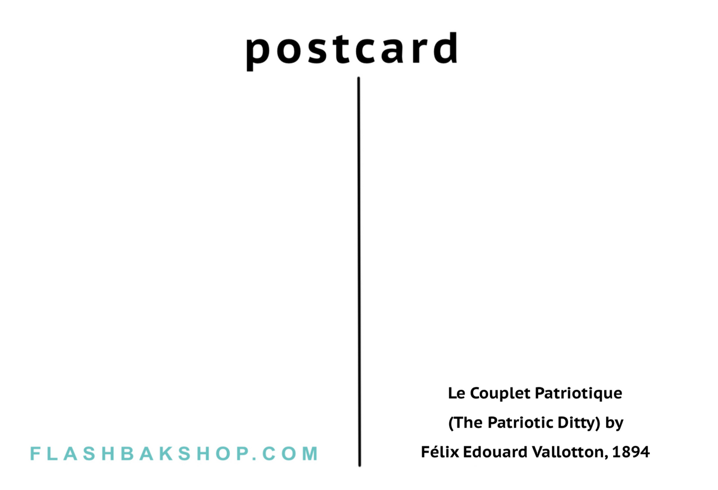 Le Couplet Patriotique de Félix Edouard Vallotton, 1894 - Carte postale