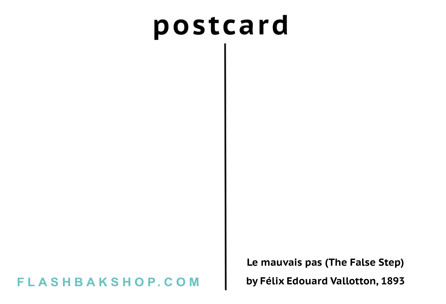 Le Mauvais Pas (El paso falso) de Félix Edouard Vallotton, 1893 - Postal