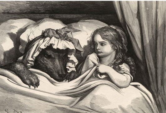 Le Petit Chaperon Rouge de Gustave Doré ‚ 1867 - Carte postale