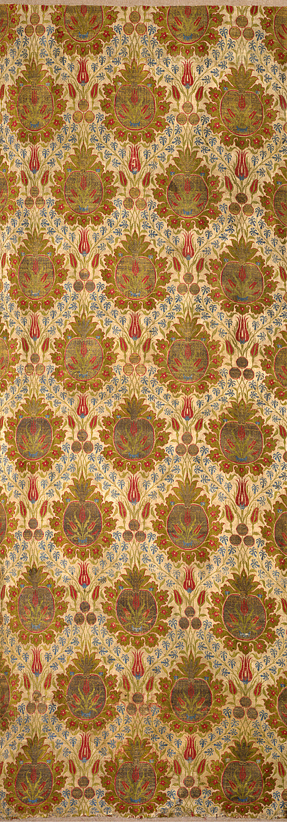 Patrón textil tejido Lampas, Turquía, c.1550 - Papel de regalo