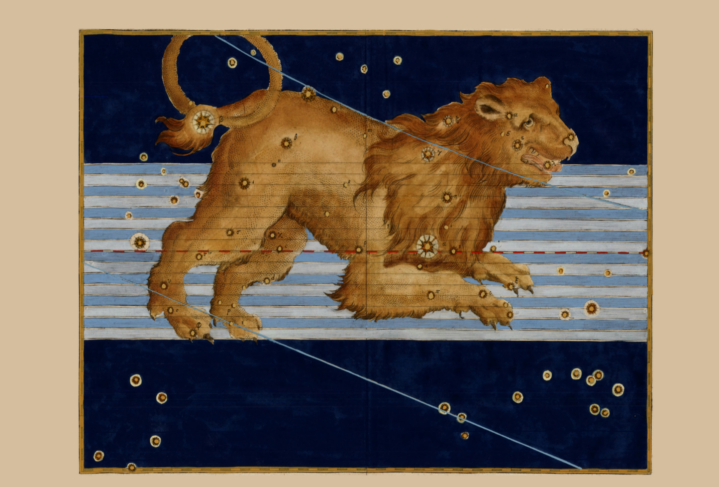 Leo par Johann Bayer, Augsbourg, Allemagne, 1603 - Carte postale