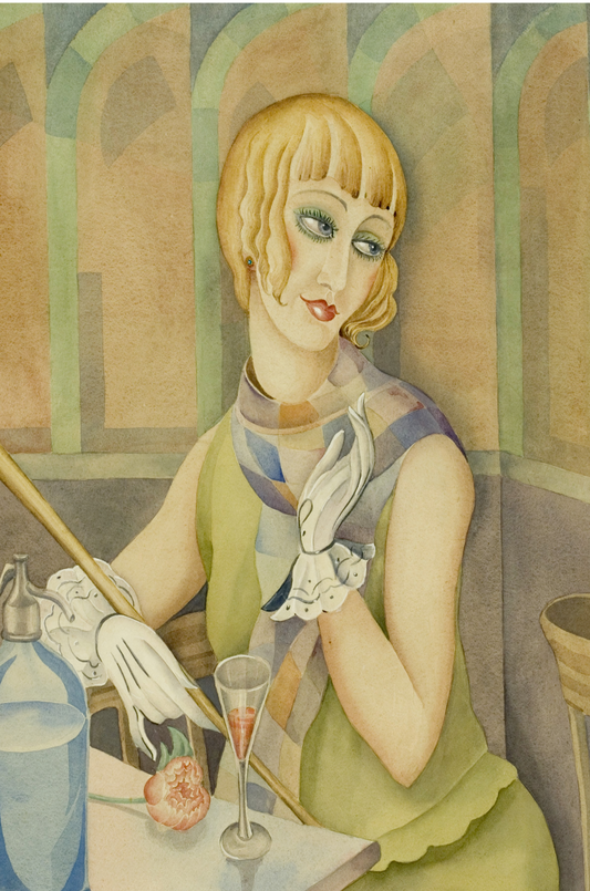 Lili Elbe by Gerda Wegener, c. 1928 - Postcard