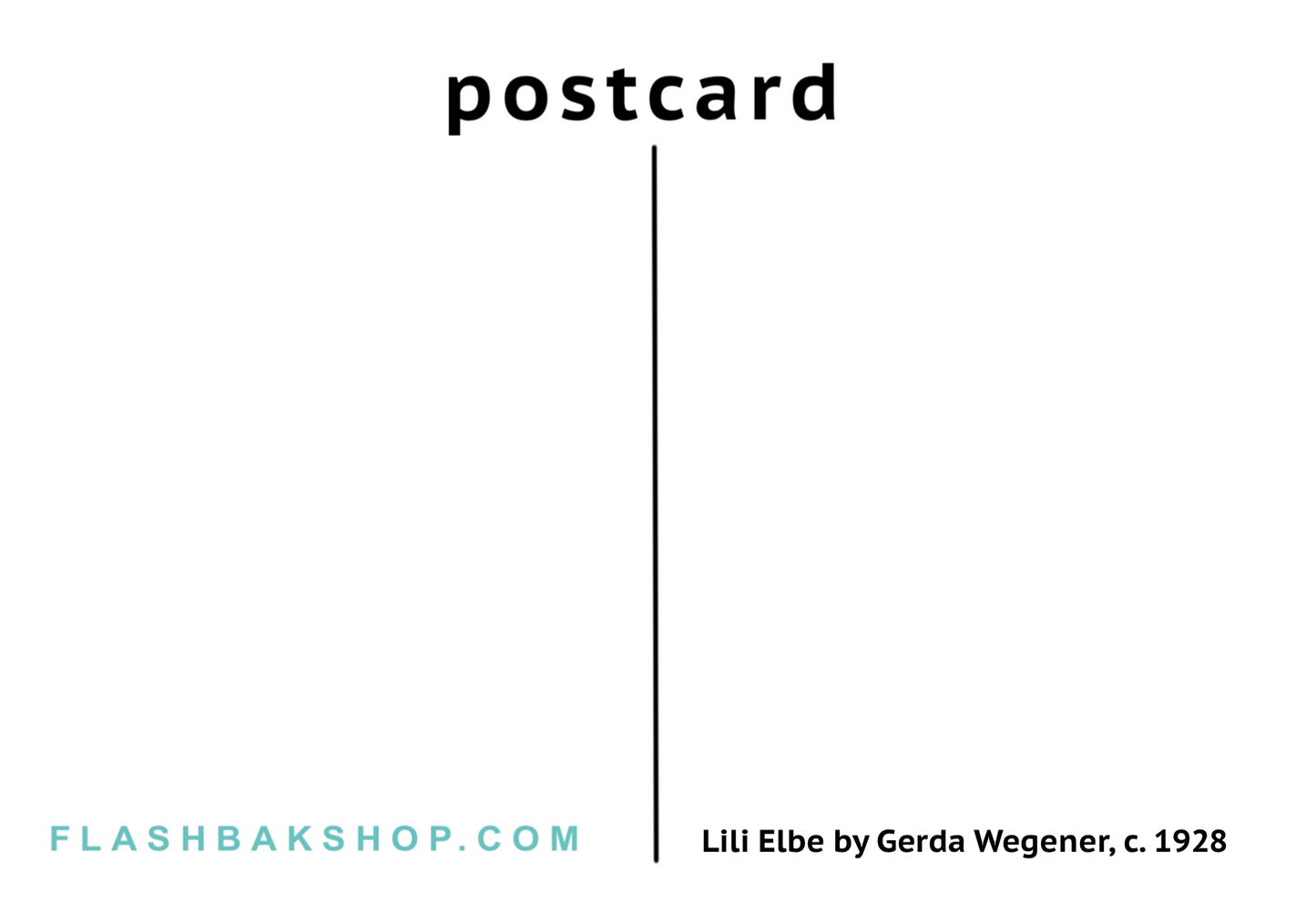 Lili Elbe by Gerda Wegener, c. 1928 - Postcard