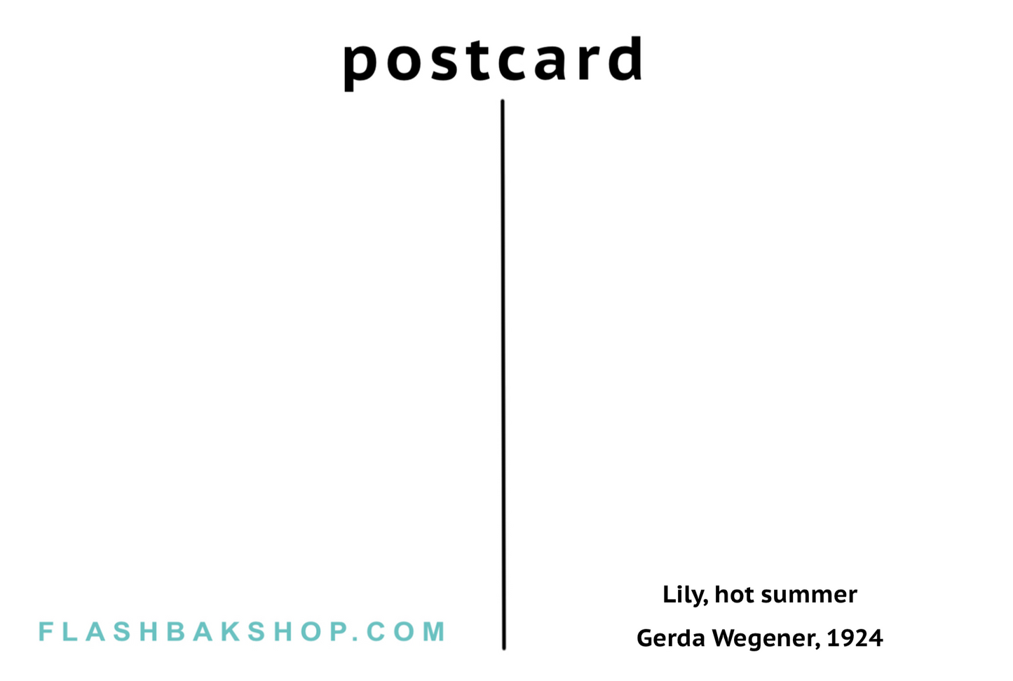 Lily, hot summer de Gerda Wegener, 1924 - Carte postale