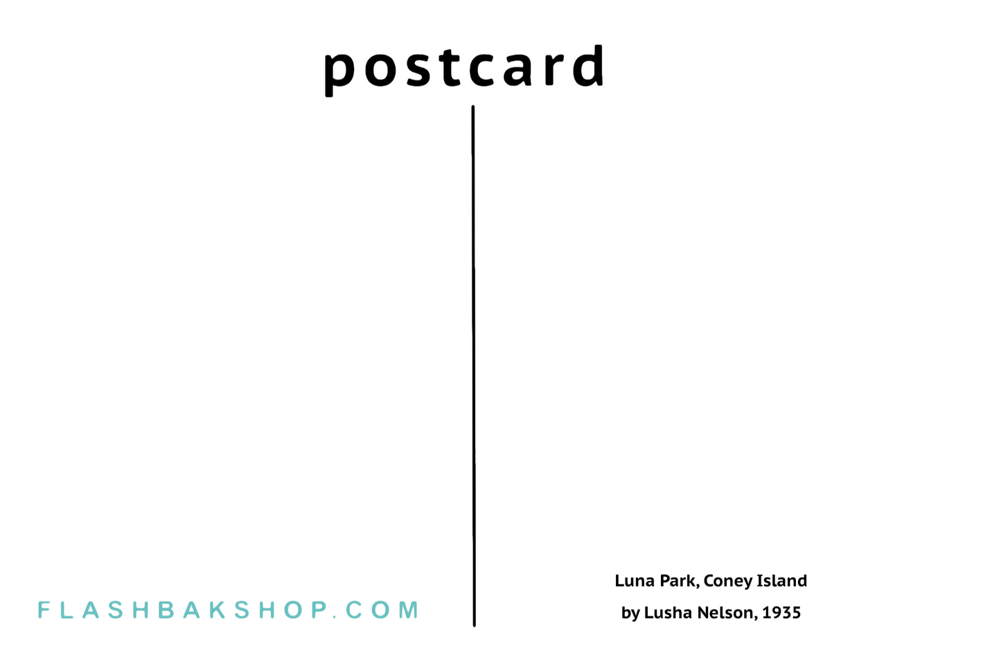 Luna Park, Coney Island par Lusha Nelson, 1935 - Carte postale