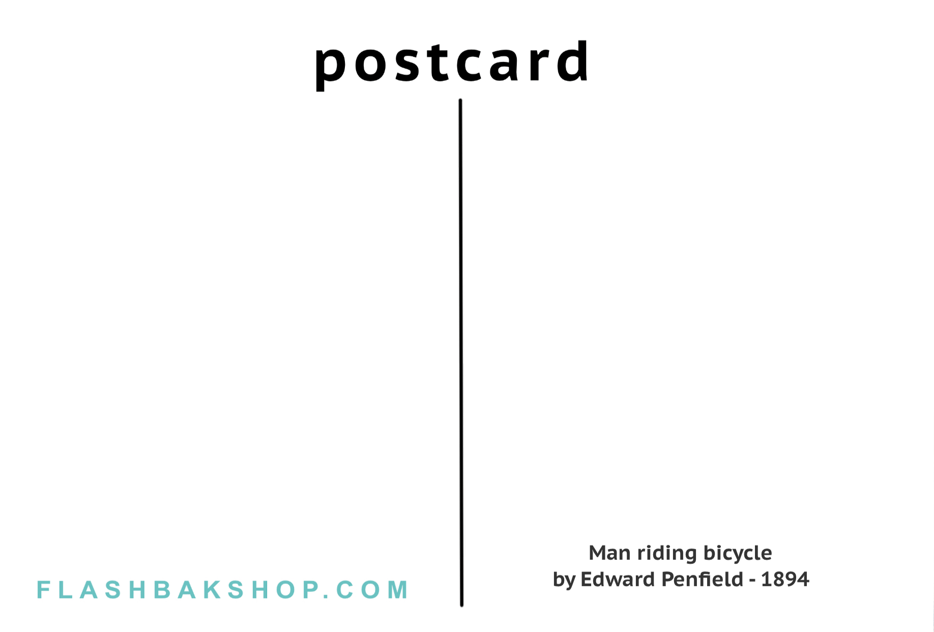 Man riding bicycle by Edward Penfield, 1894 - Postcard