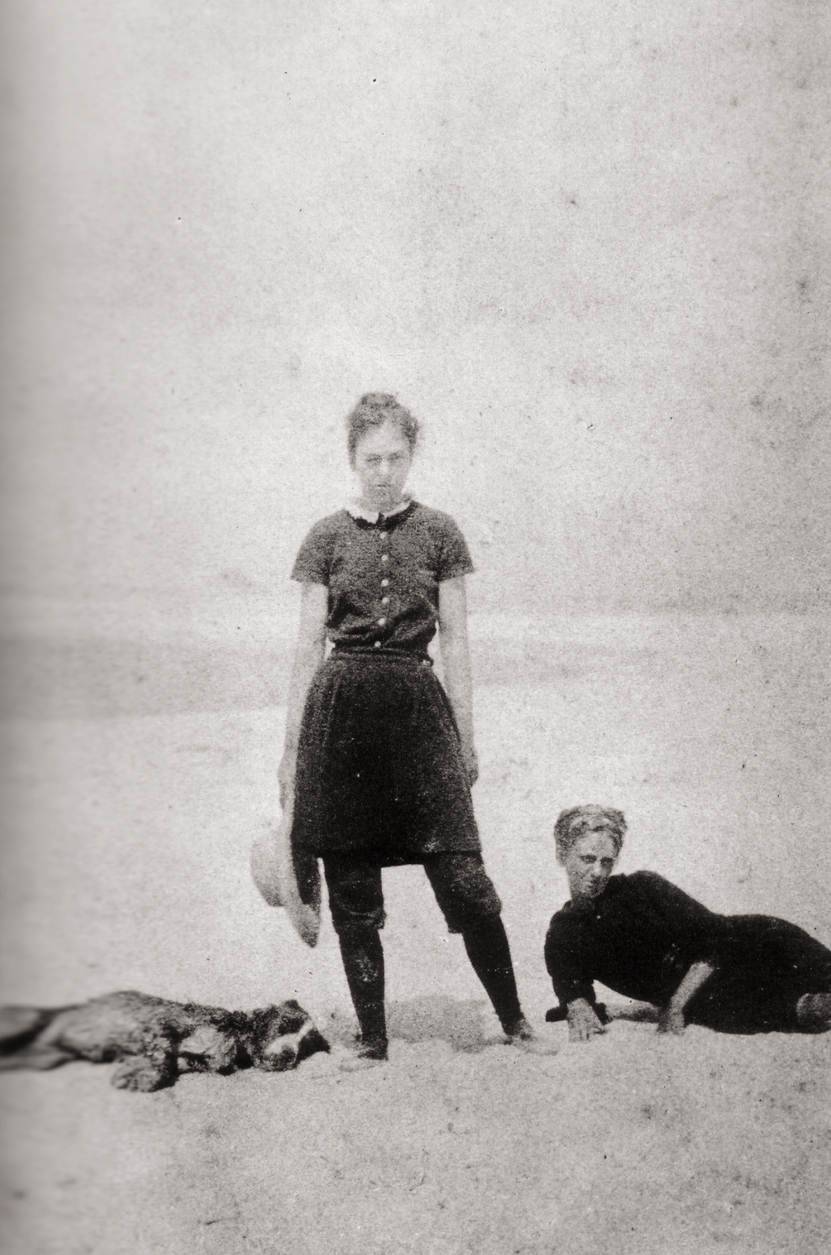 Margaret Eakins and Harry at the Beach by Thomas Eakins - 1880 - Postcard