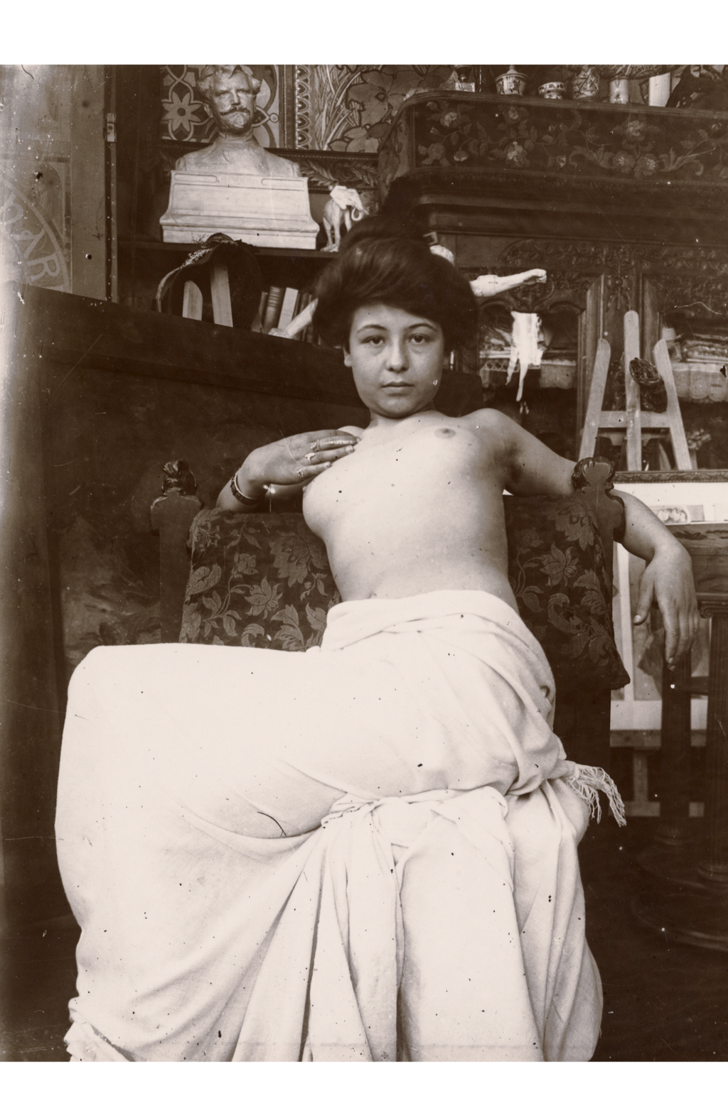 Model for the Allegory 'September'  from the Cycle of the Twelve Months  for the Journal 'Cocorico,' Paris  by Alphonse Maria Mucha - 1899 - Postcard