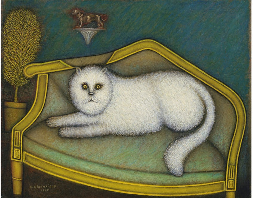 Angora Cat by Morris Hirshfield, 1937 - Postcard