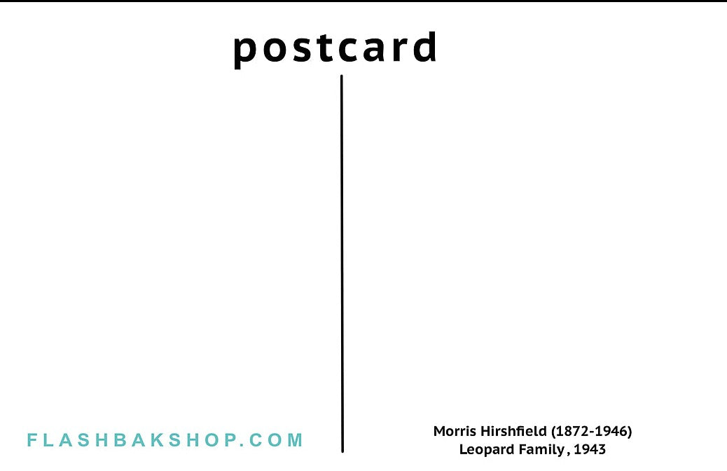 Leopard Family by Morris Hirshfield, 1943 - Postcard