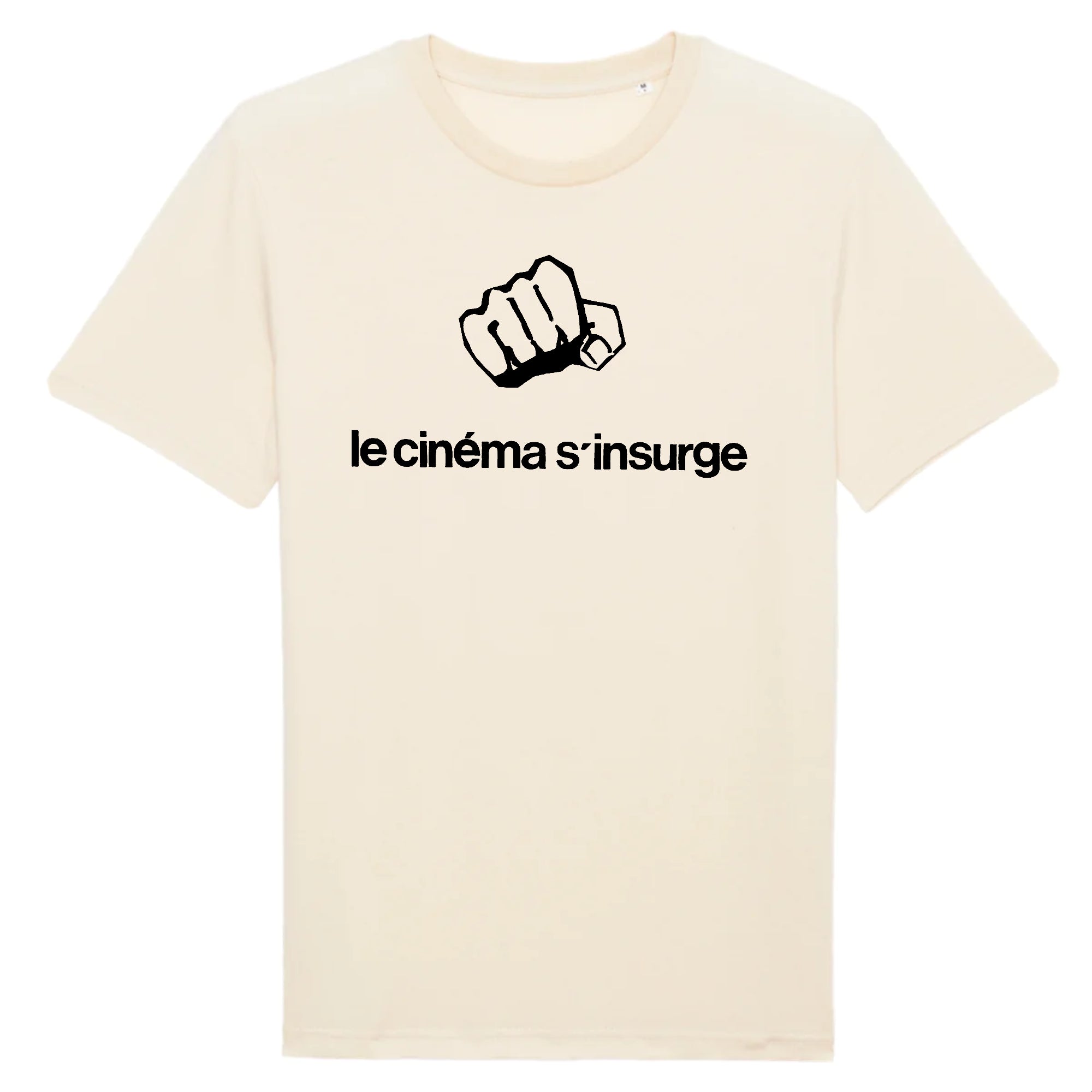 Cinema S'Insurge (Cinema Rises Up), affiche réalisée par des étudiants radicaux en cinéma des universités parisiennes au lendemain des bouleversements de mai 1968 - T-shirt en coton biologique
