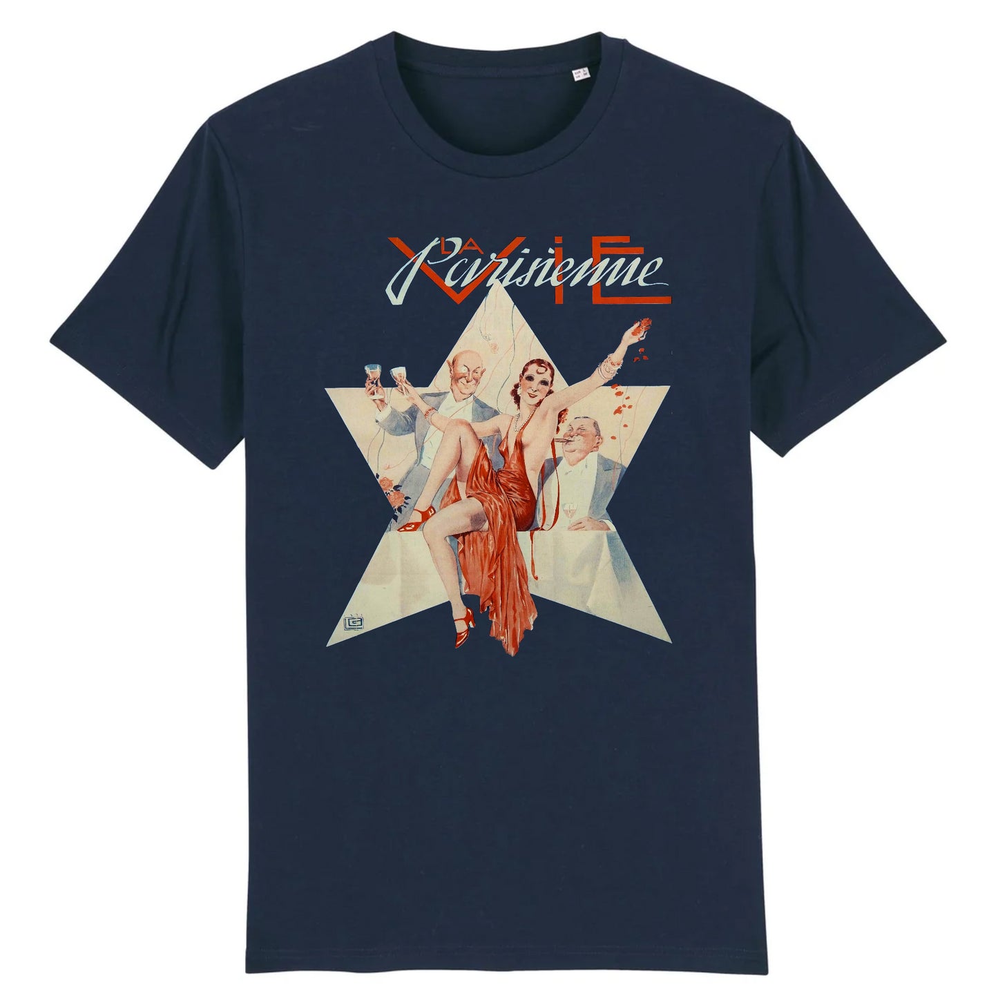 Design basé sur la couverture de La Vie Parisienne de Georges Leonnec, 1931 - T-shirt en coton biologique