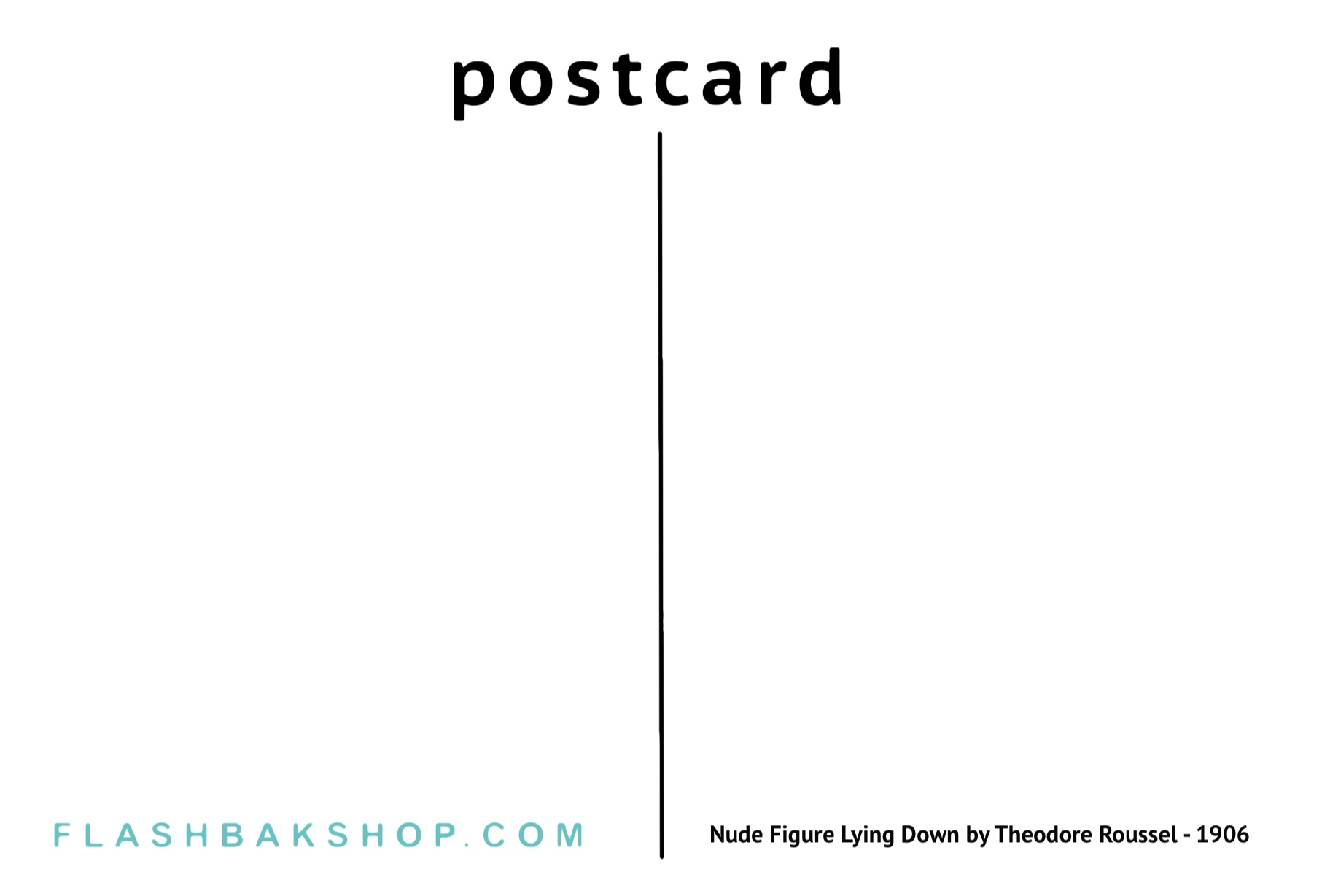 Nude Figure Lying Down by Theodore Roussel - 1906 - Postcard