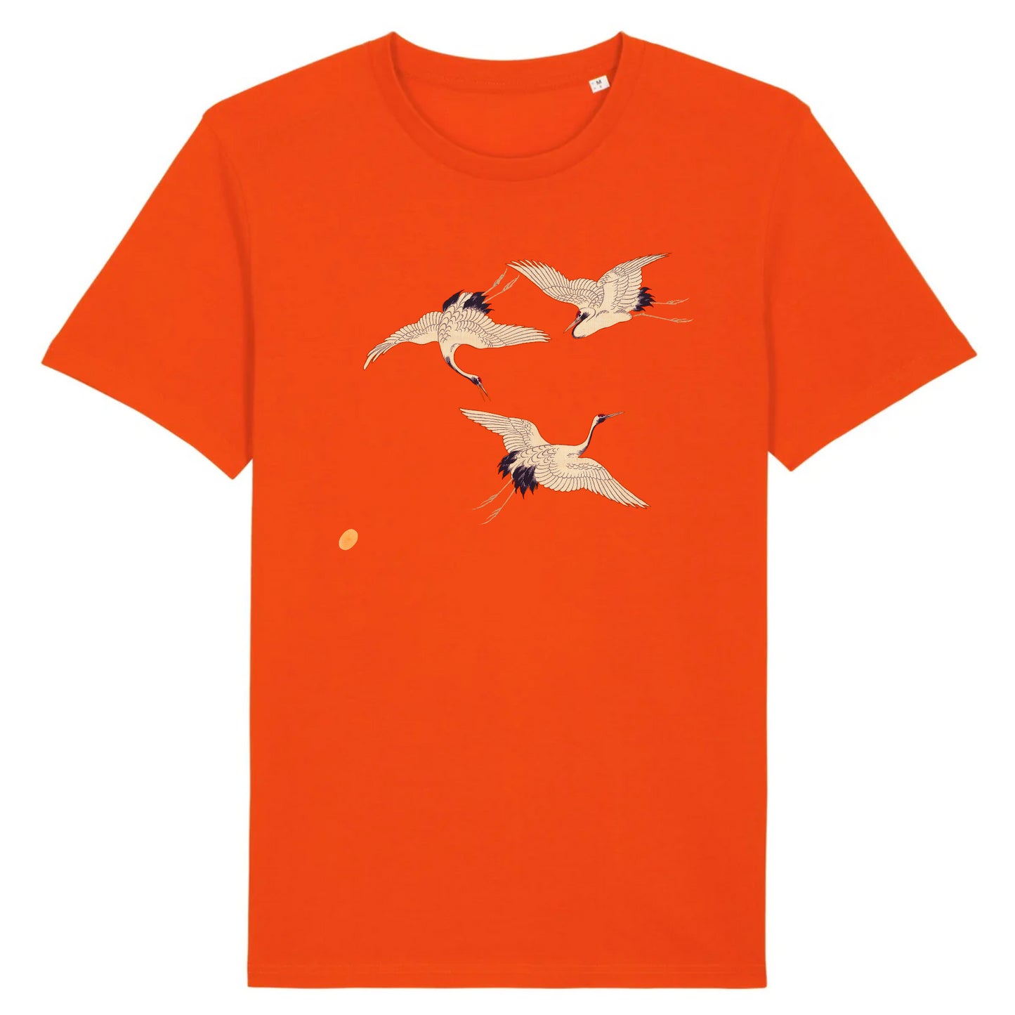 Trois oiseaux de Furoshiki (tissu d'emballage), période Meiji - T-shirt en coton biologique