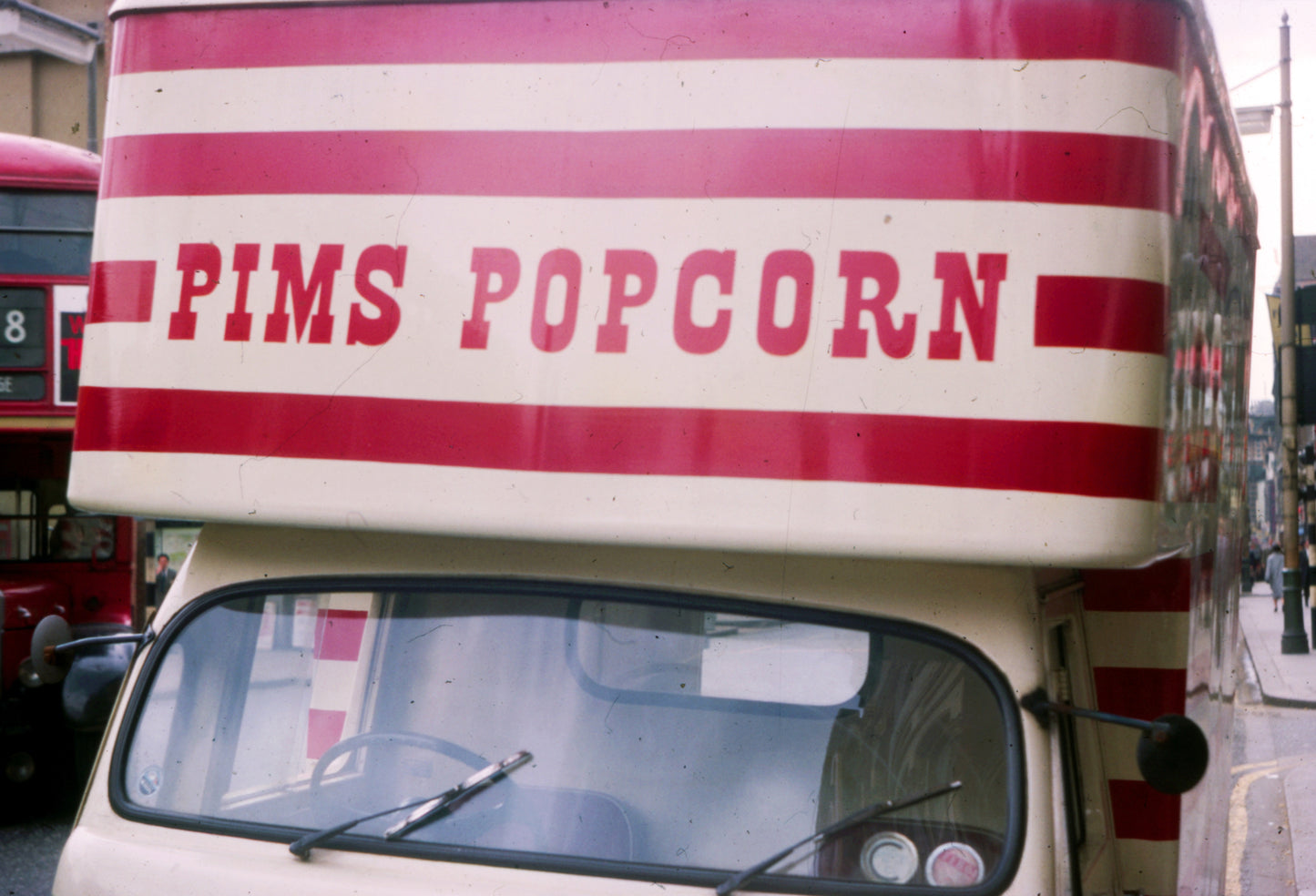 Pims Popcorn van London's West End by Bob Hyde c.1965 - Postcard 
