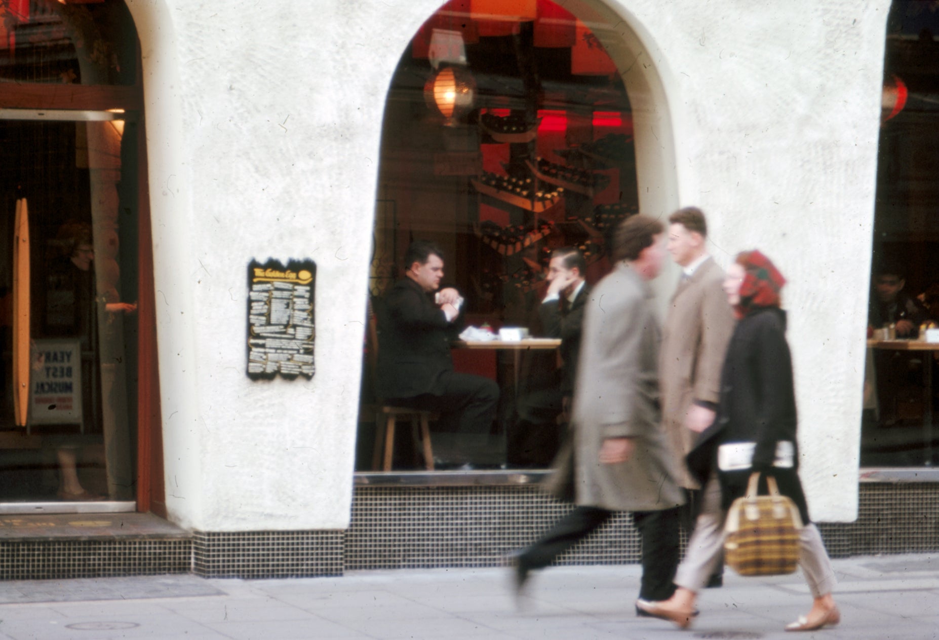 The Golden Egg restaurant on Charing X Road c.1965 by Bob Hyde - Postcard 