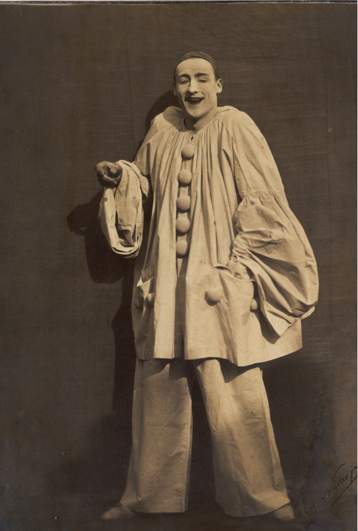 Pierrot Laughing by Felix Nadar and Adrien Tournachon, 1855 - Postcard Classic Postcard Media 1 of 2