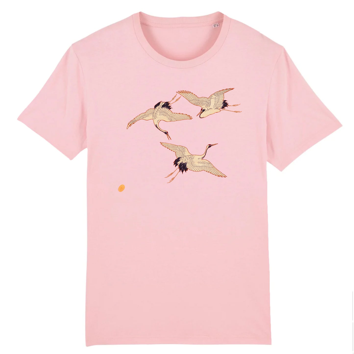 Trois oiseaux de Furoshiki (tissu d'emballage), période Meiji - T-shirt en coton biologique