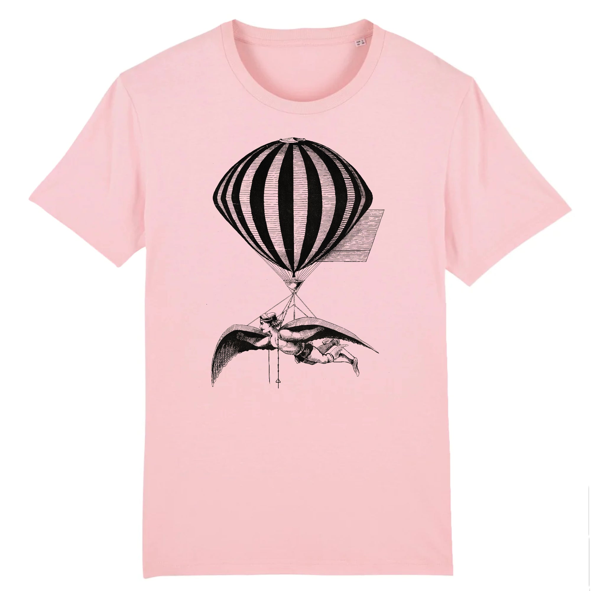 Aerógrafo suspendido de un globo - Camiseta de algodón orgánico