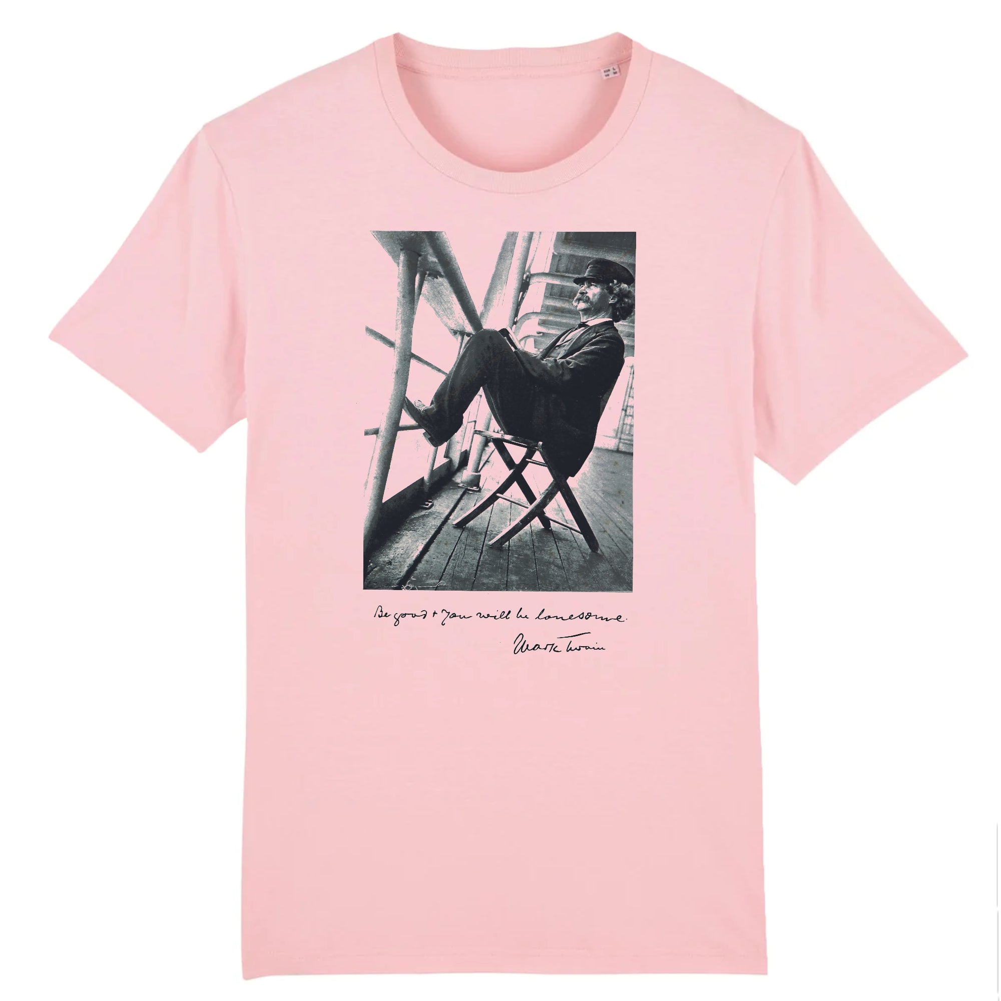 Sé bueno y estarás solo de Mark Twain, 1897 - Camiseta de algodón orgánico