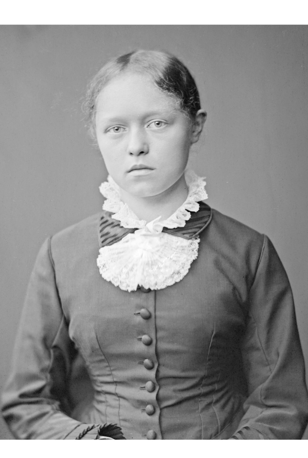 Portrait of Finnish Painter Helene Schjerfbeck by Daniel Nyblin in 1880 - Postcard