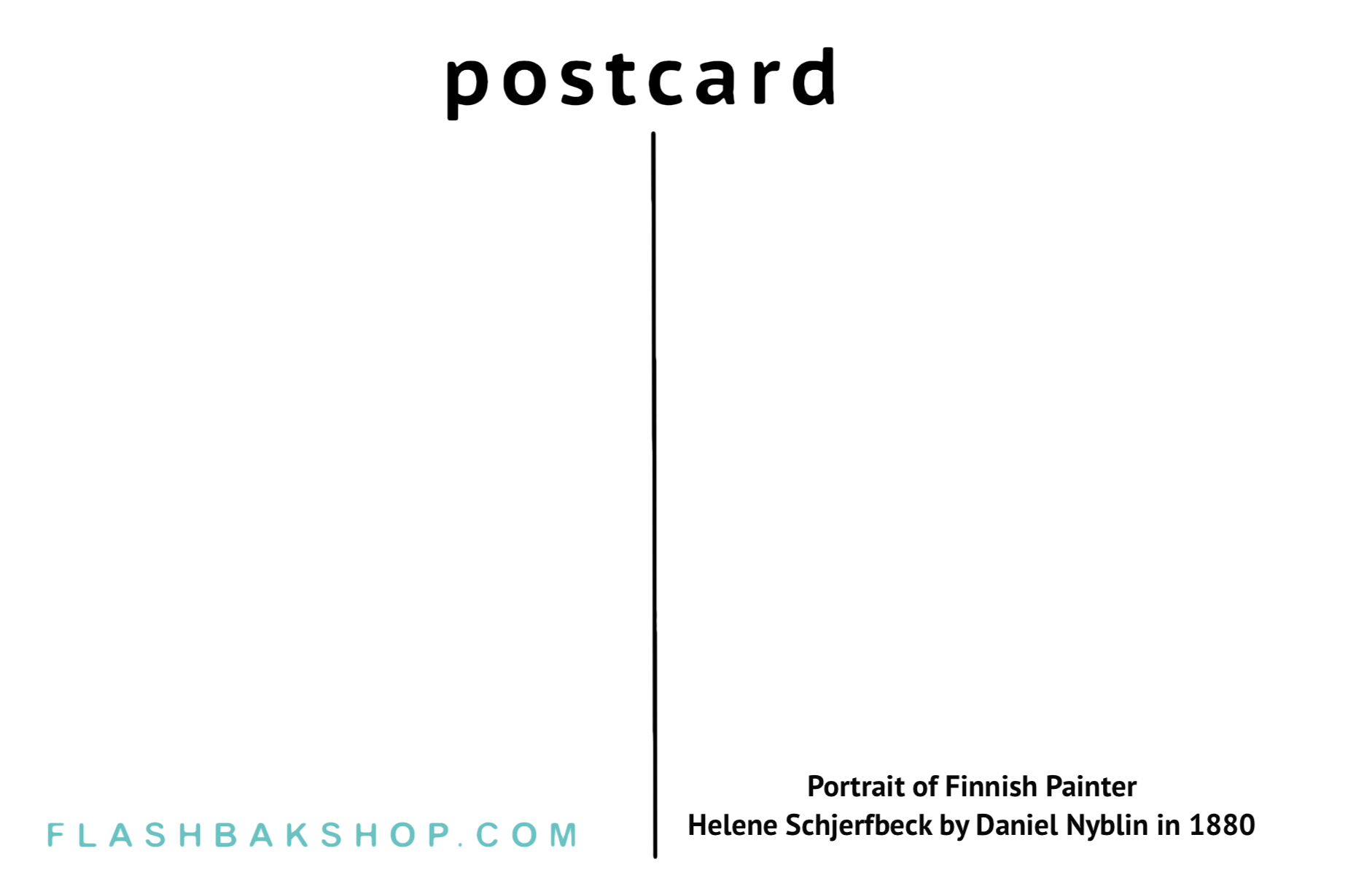 Portrait of Finnish Painter Helene Schjerfbeck by Daniel Nyblin in 1880 - Postcard