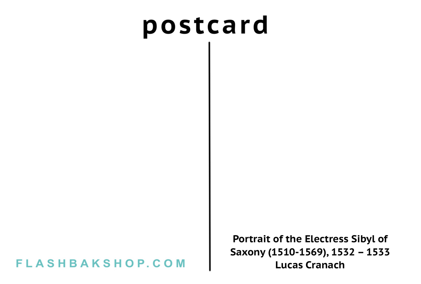 Portrait of the Electress Sibyl of Saxony by Lucas Cranach, 1933 - Postcard