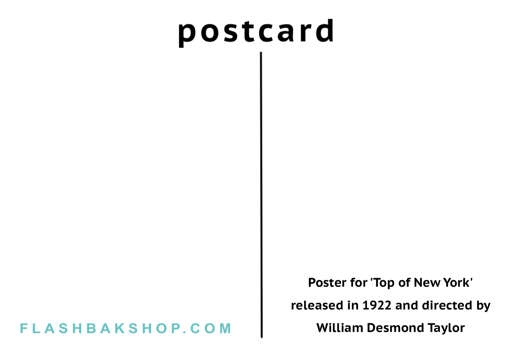 Top of New York dirigida por William Desmond Taylor, 1922 - Postal