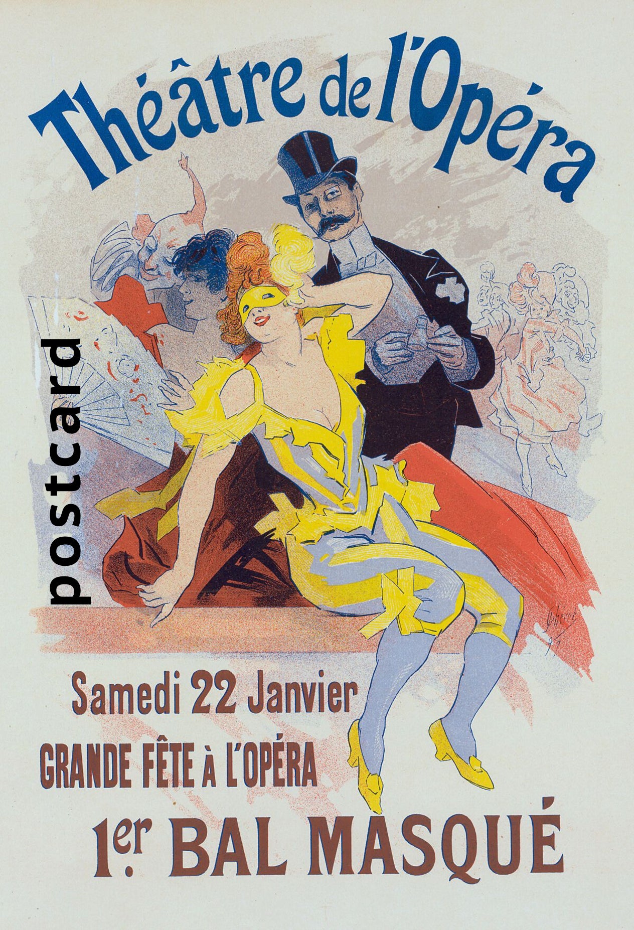 Poster for the 1er. Bal Masqué - Postcard