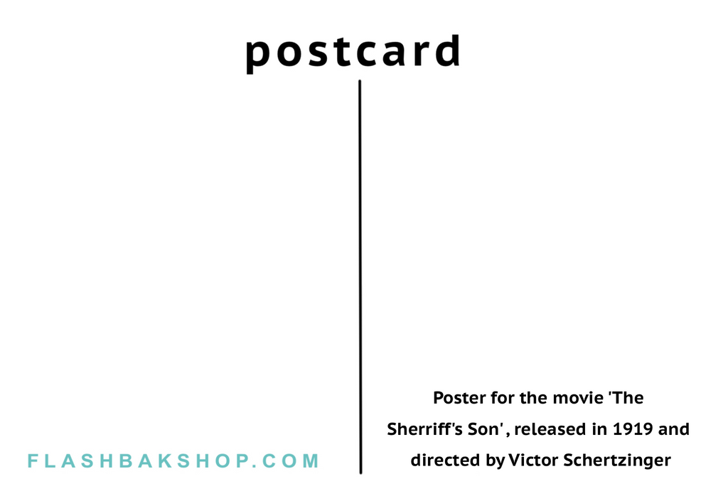 El hijo del sheriff dirigida por Victor Schertzinger, 1919 - Postal