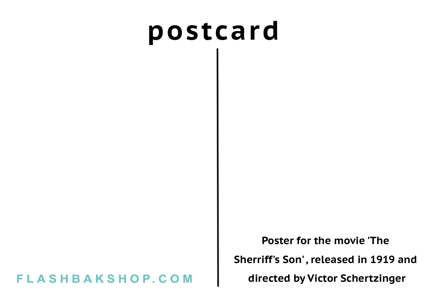 El hijo del sheriff dirigida por Victor Schertzinger, 1919 - Postal