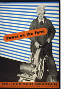 Power on the Farm, Rural Electrification Administration, U.S. Department of Agriculture by Lester Beall, 1930 - Postcard