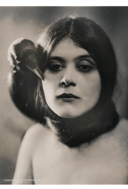 Publicity still of Theda Bara for The She-Devil #2, 1918  - Postcard
