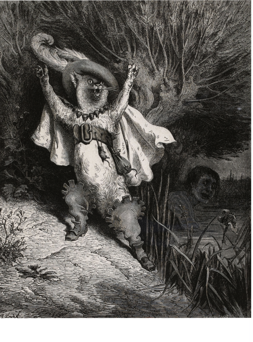 Puss in Boots by Gustave Dore 1862-67 - Postcard Media 3 of 4