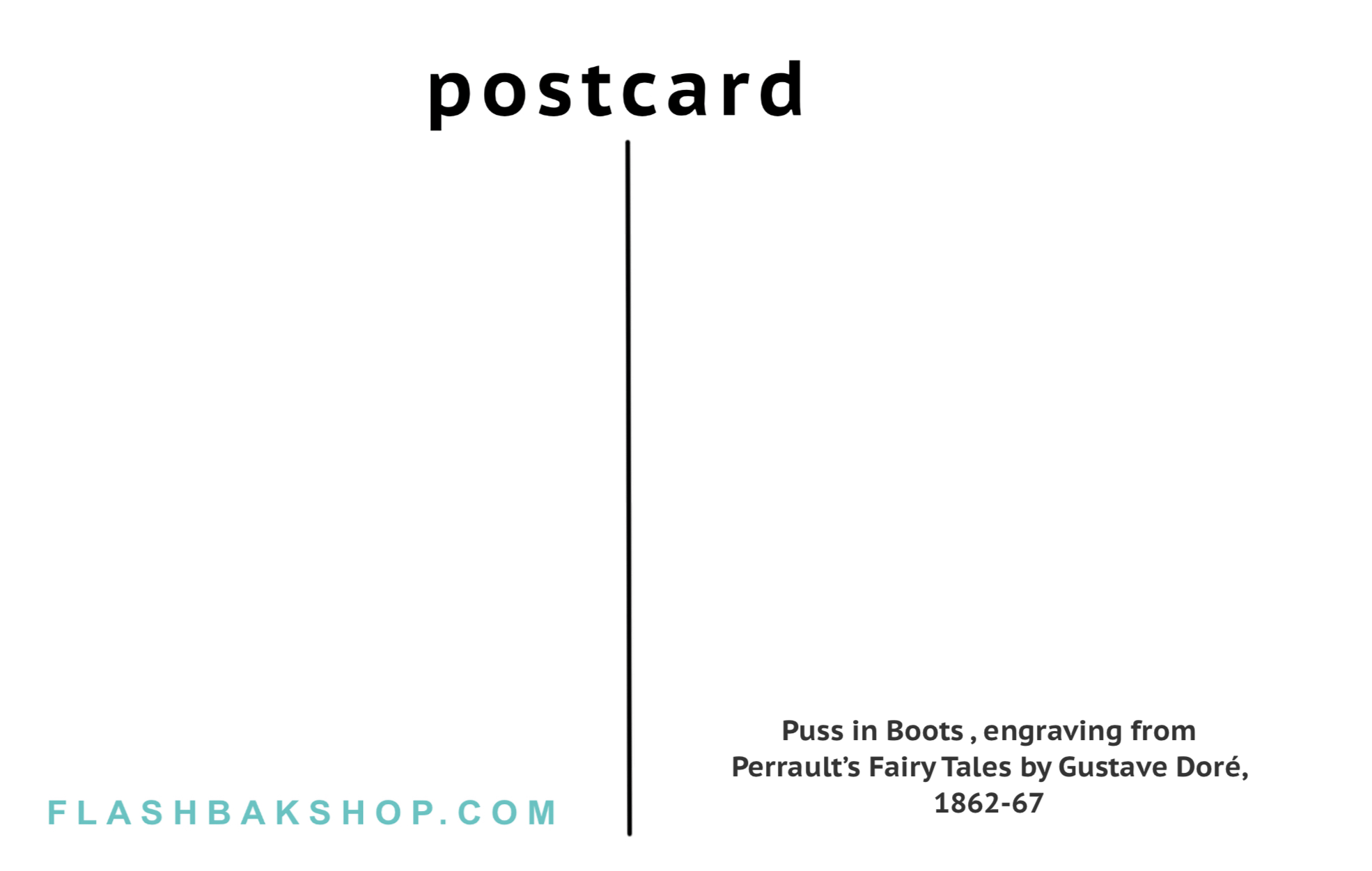 El gato con botas de Gustave Dore 1862-67 - Postal