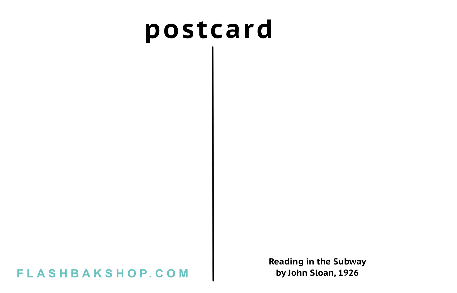 Reading in the Subway by John Sloan, 1926 - Postcard