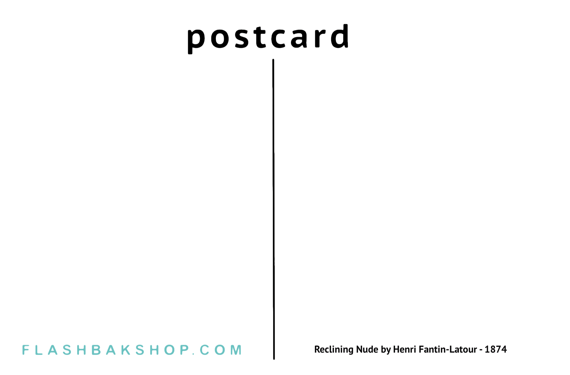 Reclining Nude by Henri Fantin-Latour - 1874 - Postcard