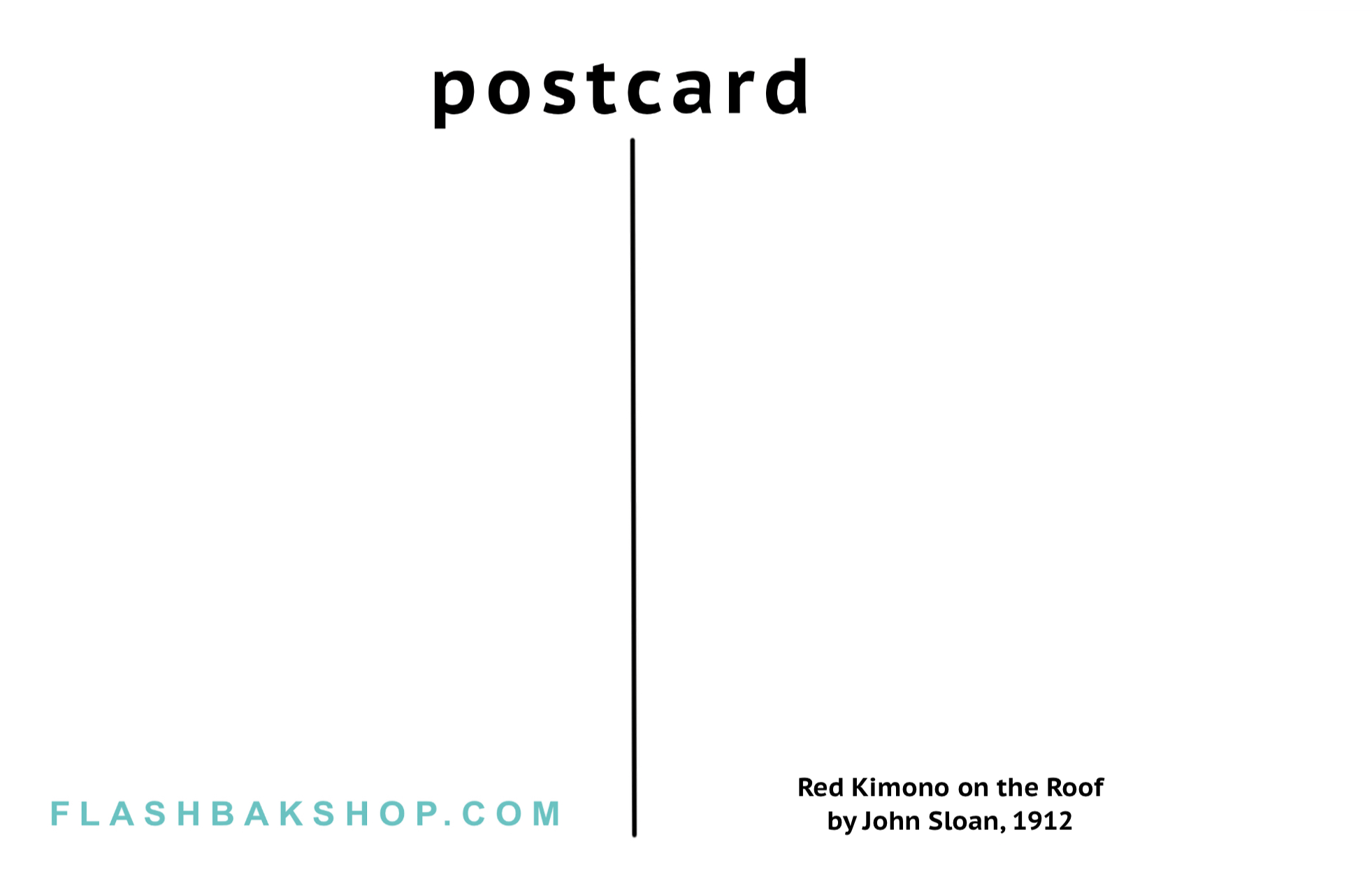 Kimono rojo en el tejado de John Sloan, 1912 - Postal